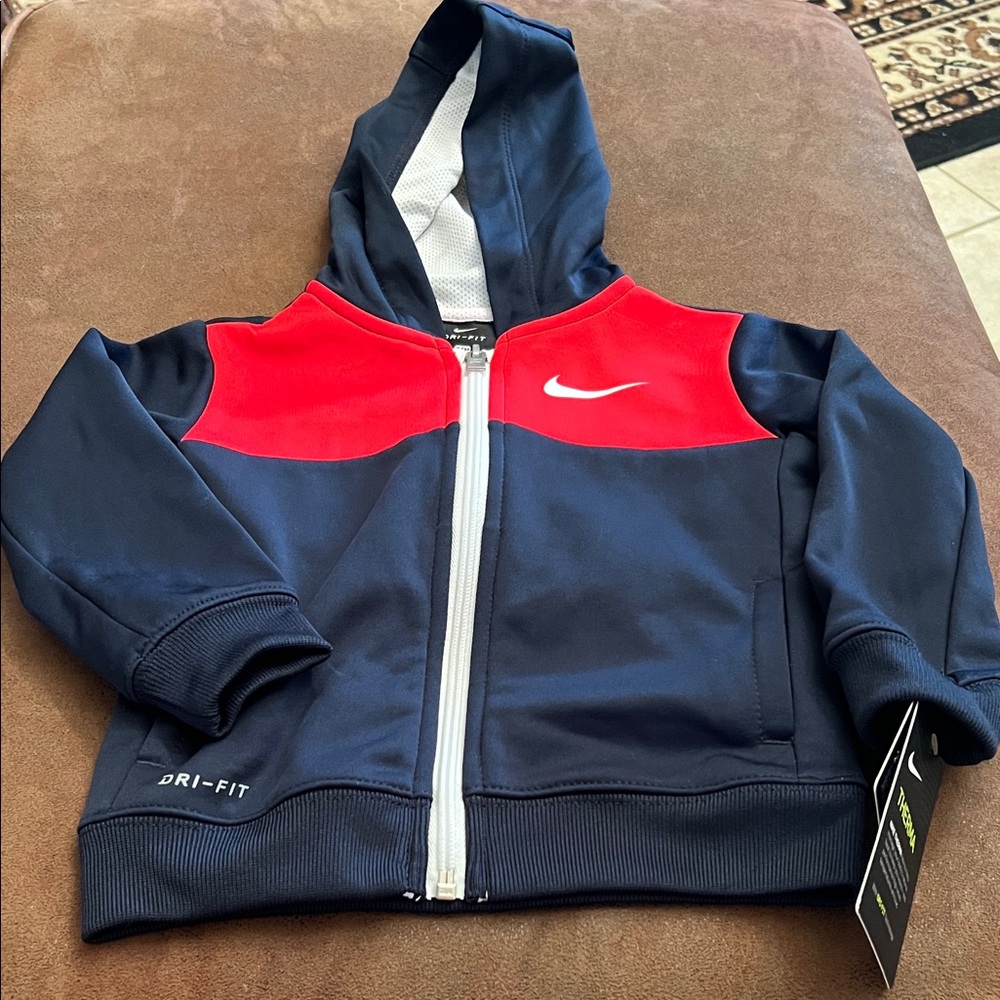 Nike Navy and Red Dri-FIT Jacket Size 24 month New With tag